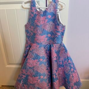 KidPik Blue and Pink Fancy Floral dress size 8